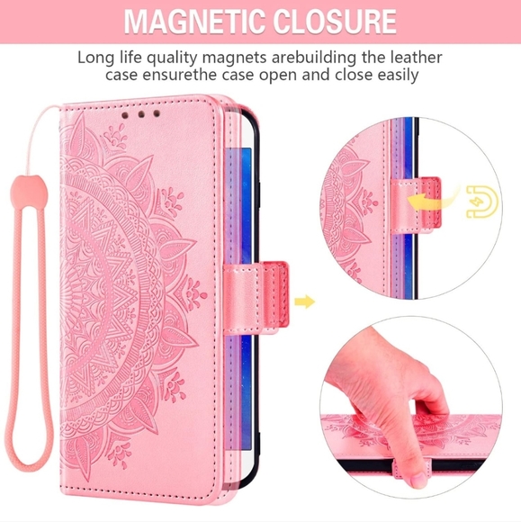 P30 Lite Wallet Case and Tempered Glass Screen Protector Credit Card Holder Flip - Picture 7 of 9